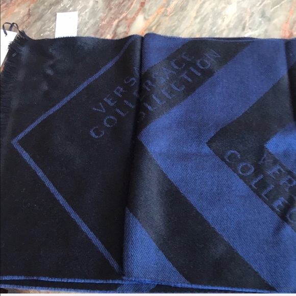 Versace collection Men wool blend  scarf - Picture 6 of 8